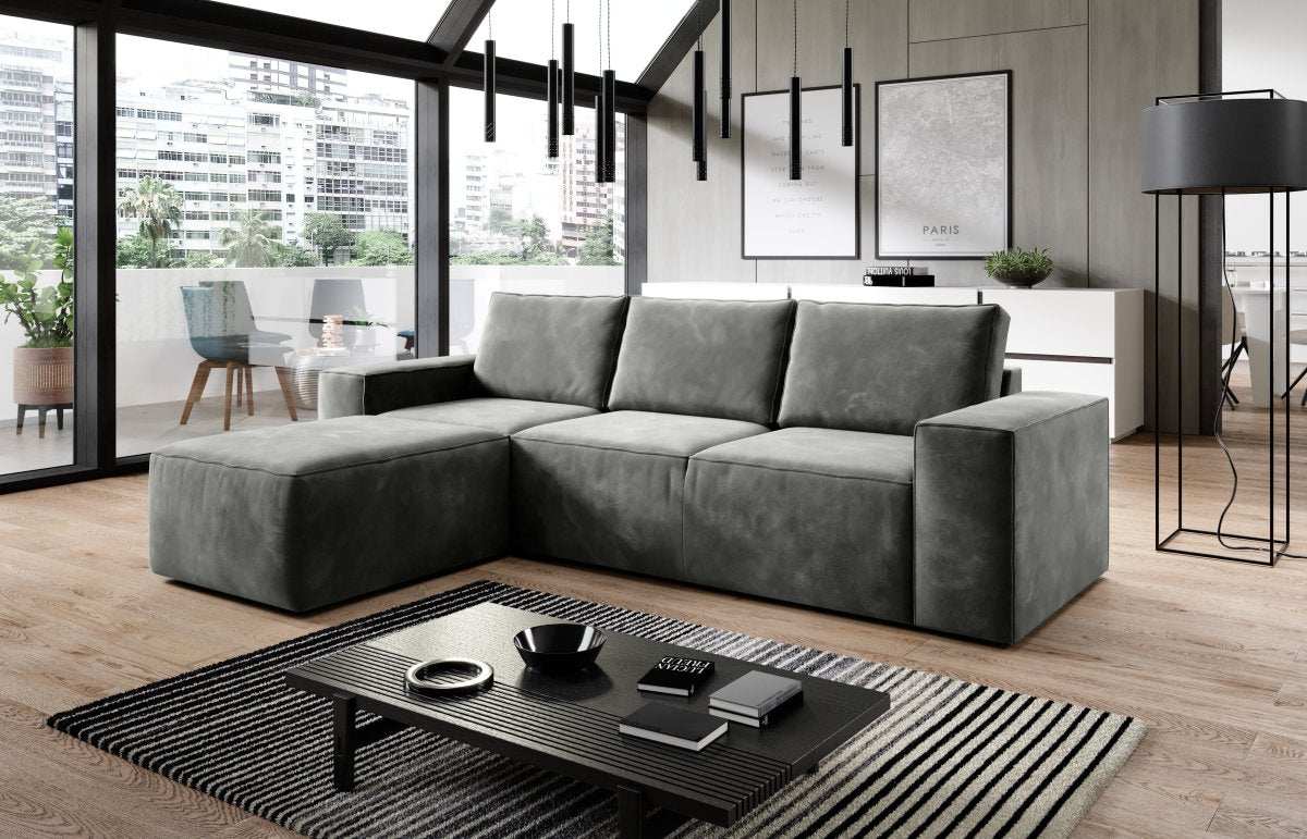 Designer Sofa Solaris mit Schlaffunktion und Stauraum - Luxusbetten24