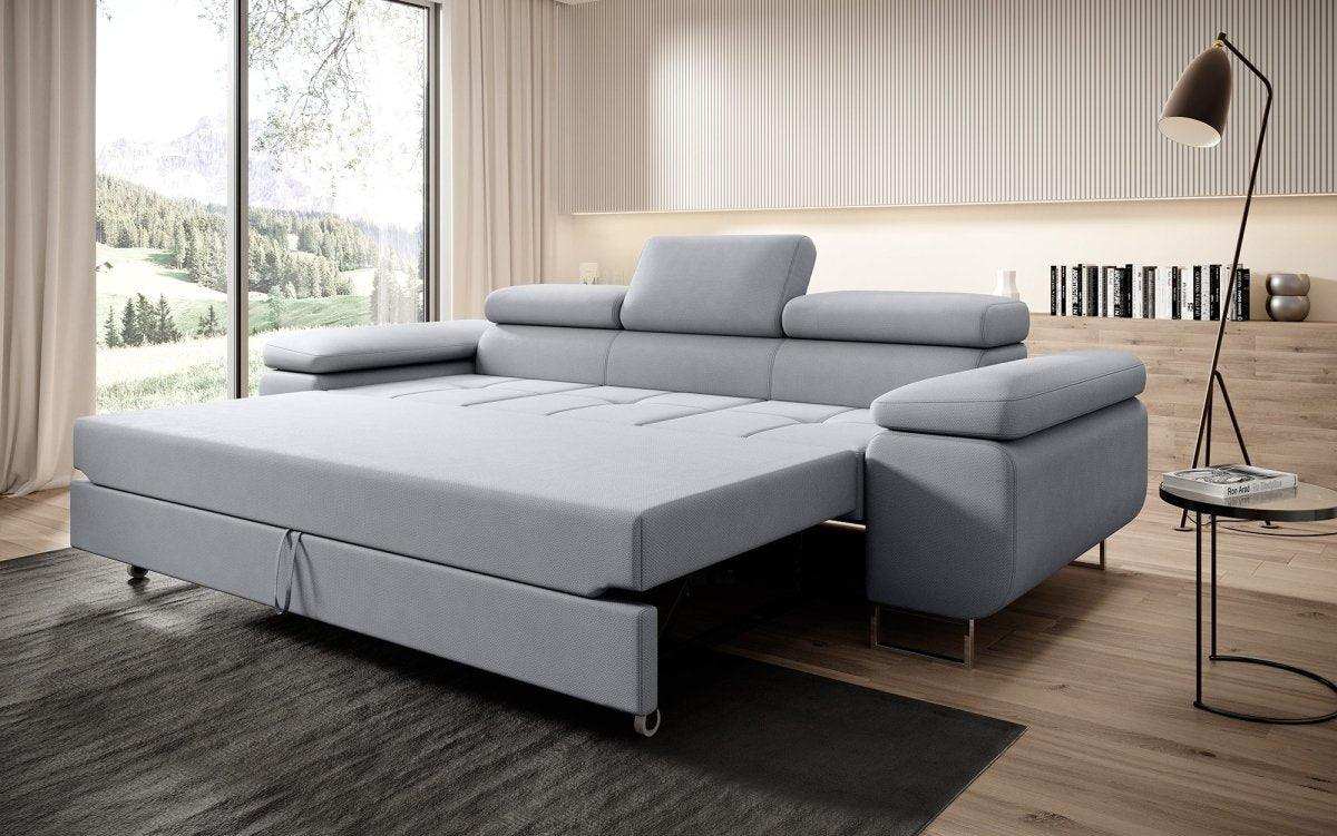 Designer Sofa Triora mit Schlaffunktion (Stoff) - Luxusbetten24