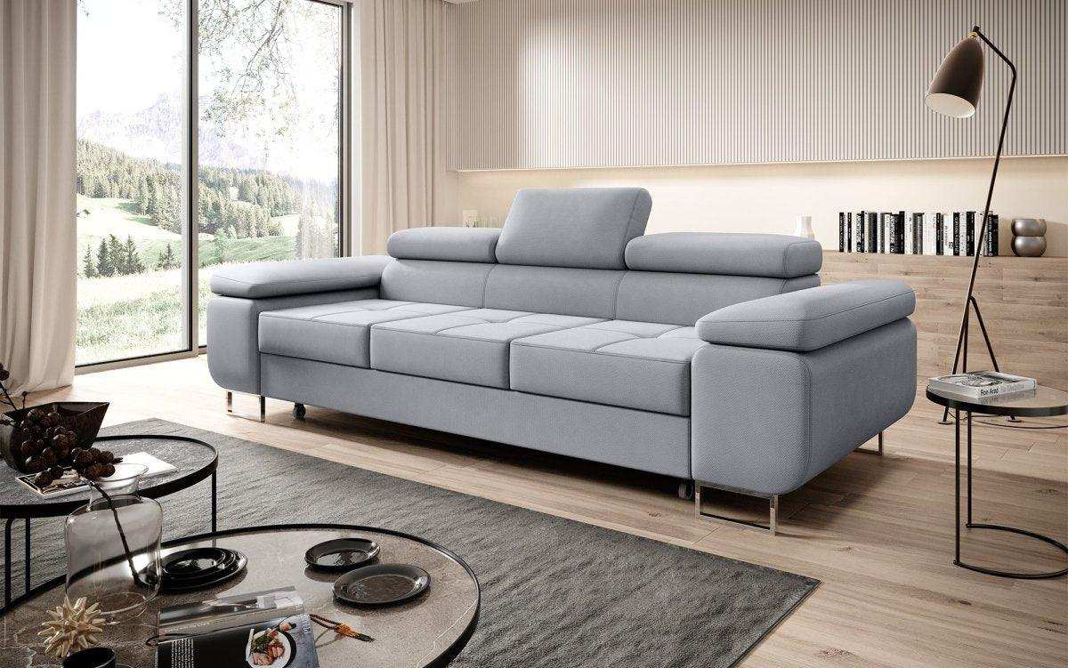 Designer Sofa Triora mit Schlaffunktion (Stoff) - Luxusbetten24