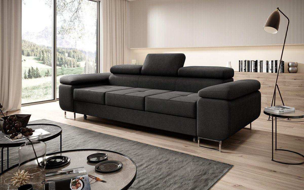 Designer Sofa Triora mit Schlaffunktion (Stoff) - Luxusbetten24