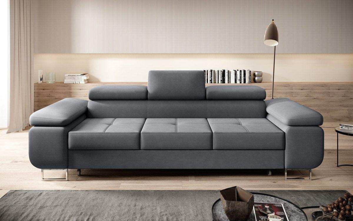 Designer Sofa Triora mit Schlaffunktion (Stoff) - Luxusbetten24