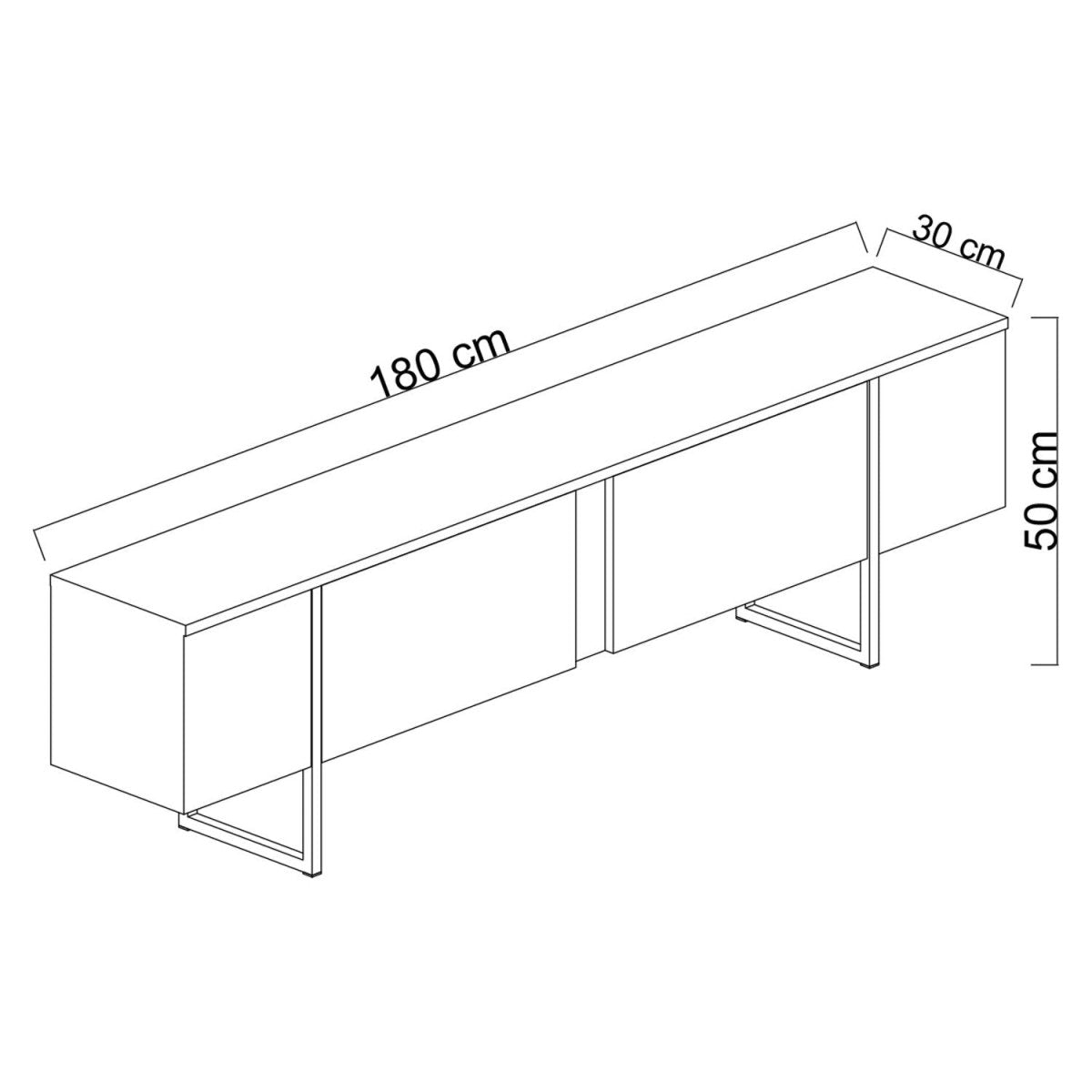 Designer TV Lowboard Lunano - Luxusbetten24