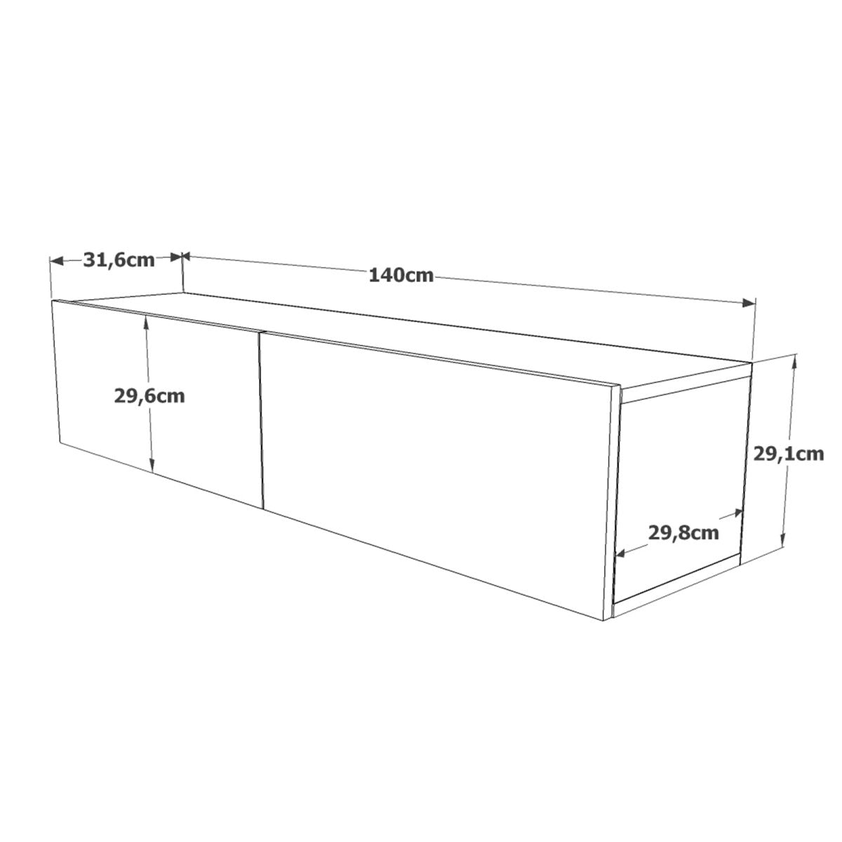 Designer TV Lowboard Nova - Luxusbetten24