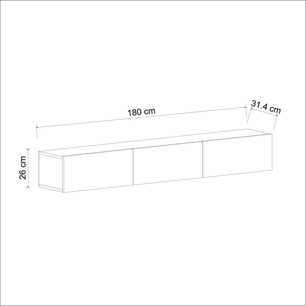 Designer TV-Lowboard Verilo 180cm - Luxusbetten24