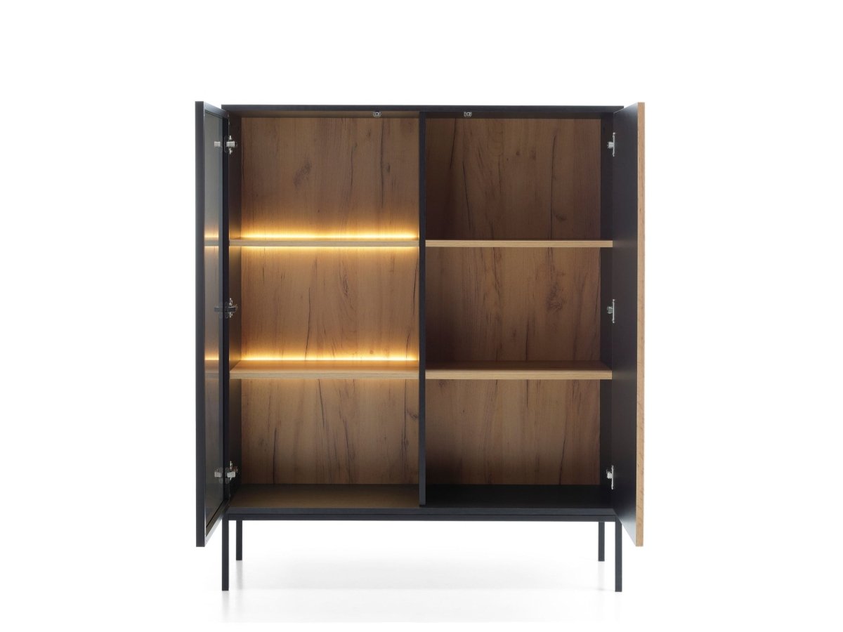 Designer Vitrine Nayra inkl. LED - Luxusbetten24