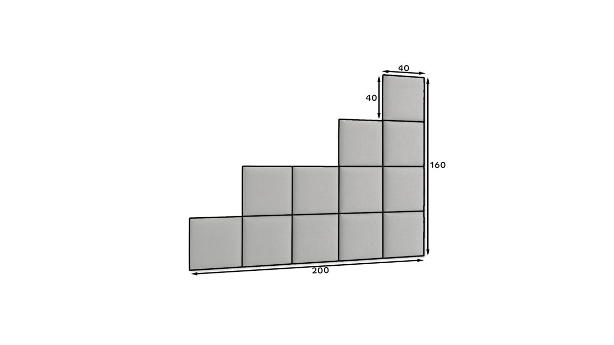 Gepolstertes Wandpaneel - Set 200x160 cm - Luxusbetten24