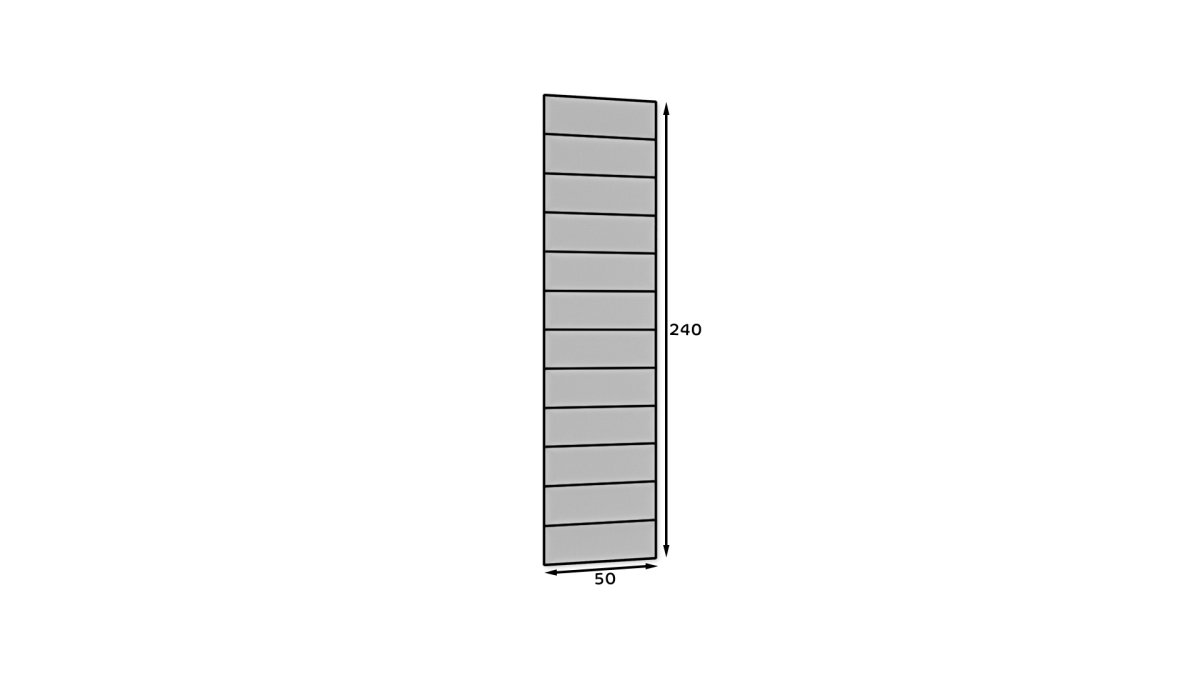 Gepolstertes Wandpaneel - Set 50x240cm - Luxusbetten24