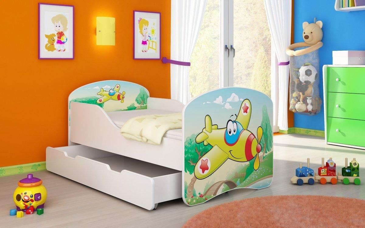 Kinderbett Luna mit Stauraum und verschiedenen Motiven - Luxusbetten24