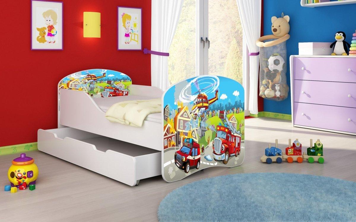 Kinderbett Luna mit Stauraum und verschiedenen Motiven - Luxusbetten24