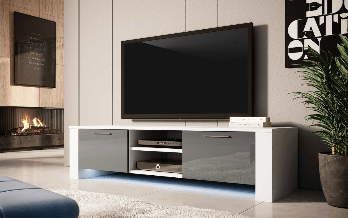 TV Lowboard Shine mit LED - Luxusbetten24