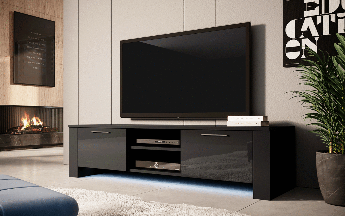 TV Lowboard Shine mit LED - Luxusbetten24